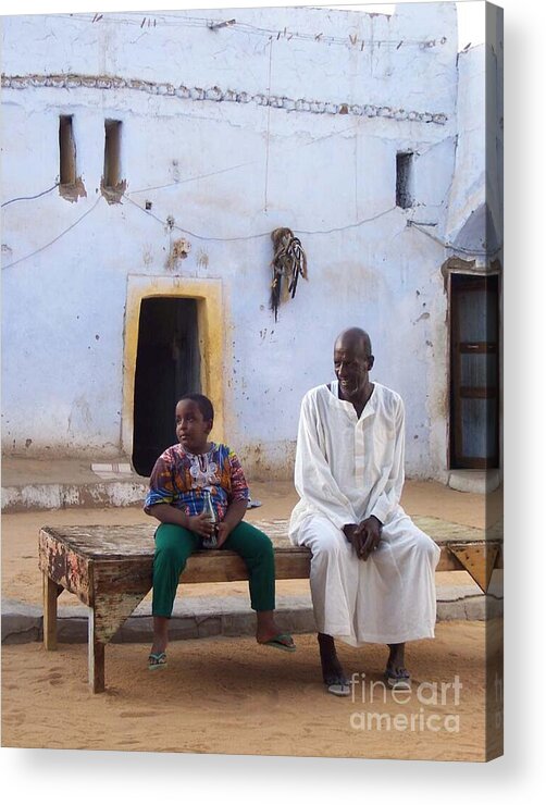 Africa Acrylic Print featuring the photograph A Courtyard in Time by Erin Dorrance