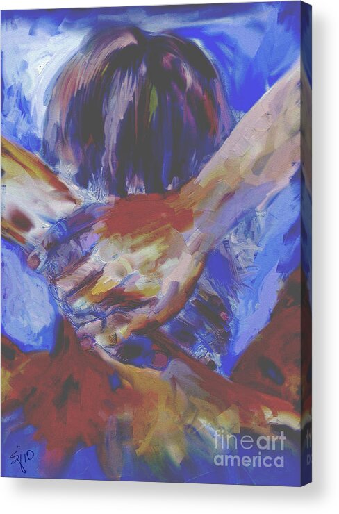 A Day To Relax Painting Acrylic Print featuring the digital art A day to relax by Shelley Jones