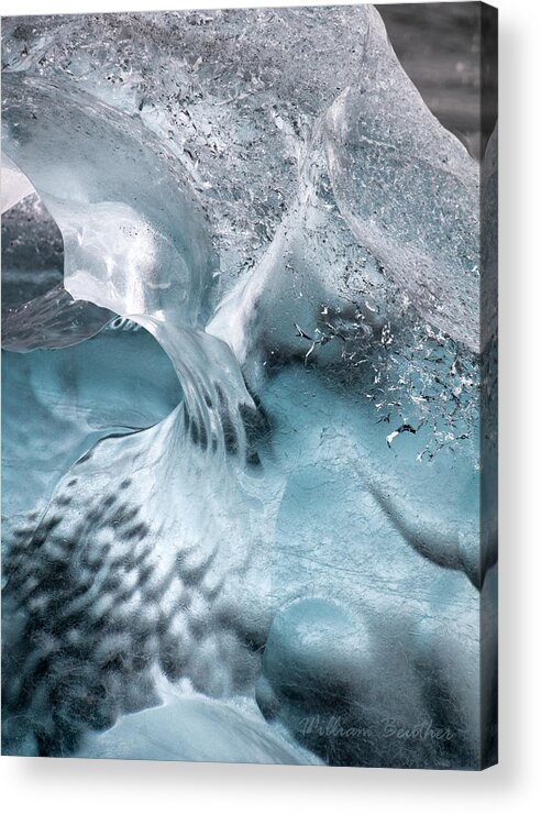 Abstract Acrylic Print featuring the photograph Abstract in Ice by William Beuther