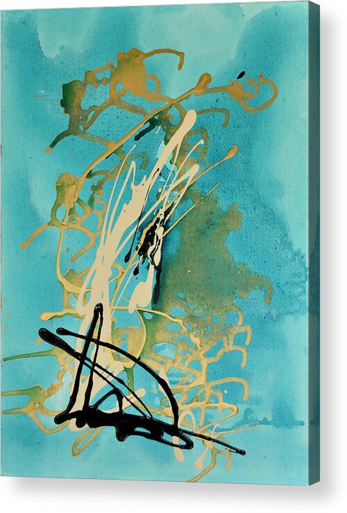 Abstract Acrylic Print featuring the painting Aqua by Sonal Raje