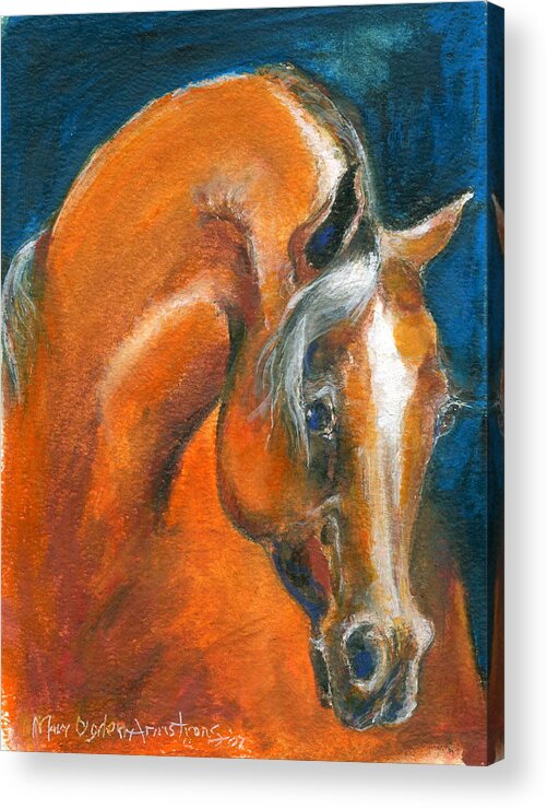 Arabian Acrylic Print featuring the painting Arabian 1 by Mary Armstrong