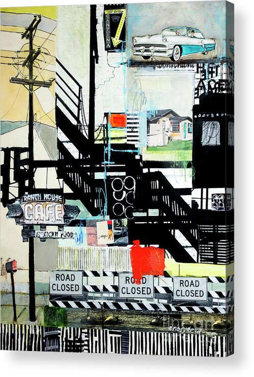 Collage Acrylic Print featuring the mixed media Are we there yet? by Elena Nosyreva