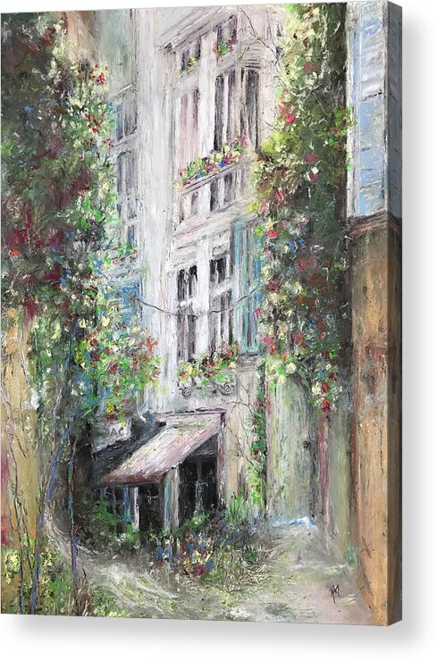 Arles Acrylic Print featuring the painting Arles by Robin Miller-Bookhout