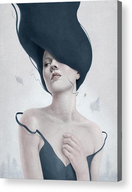 Woman Acrylic Print featuring the digital art Ascension by Diego Fernandez