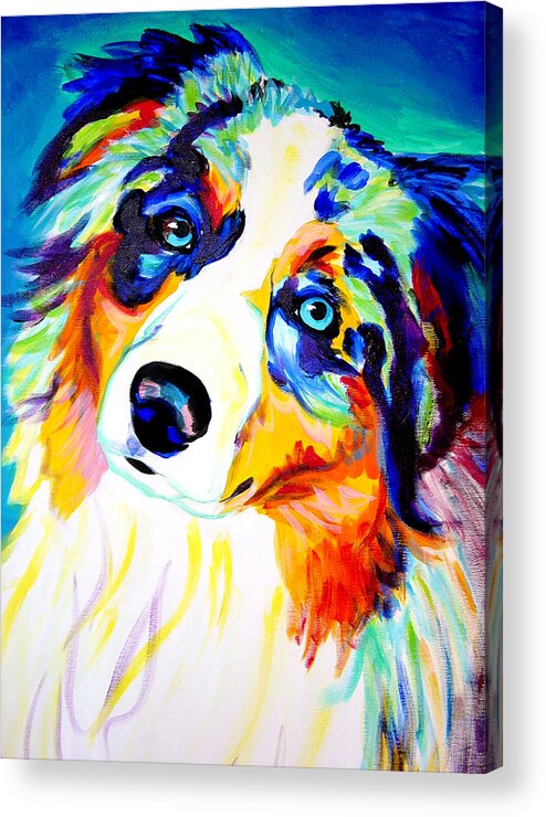 Australian Acrylic Print featuring the painting Aussie - Moonie by Dawg Painter