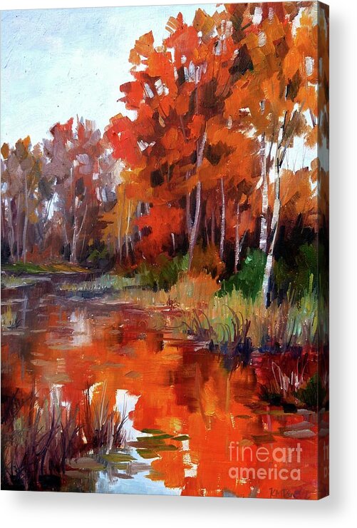 Trees Acrylic Print featuring the painting Autumn in Color by K M Pawelec