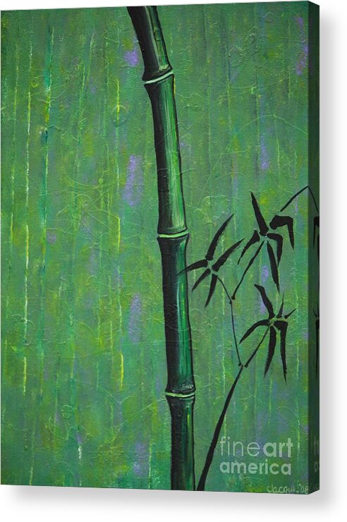 Bamboo Acrylic Print featuring the painting Bamboo by Jacqueline Athmann