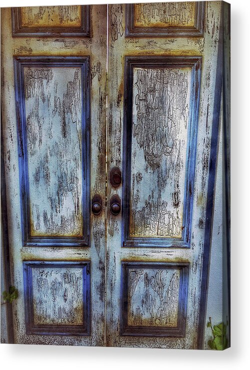 Painterly Iphoneography Acrylic Print featuring the photograph Beach Door by Bill Owen
