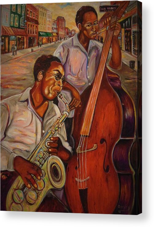 Music Art Acrylic Print featuring the painting Beale Street by Emery Franklin