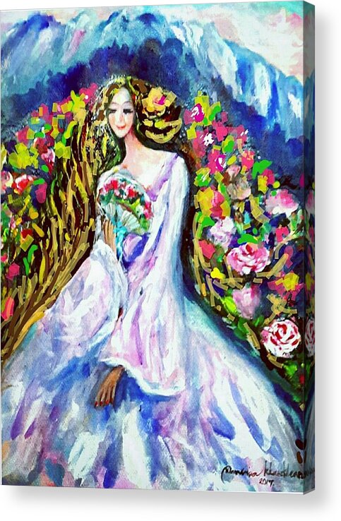  Acrylic Print featuring the painting Beautiful world by Wanvisa Klawklean