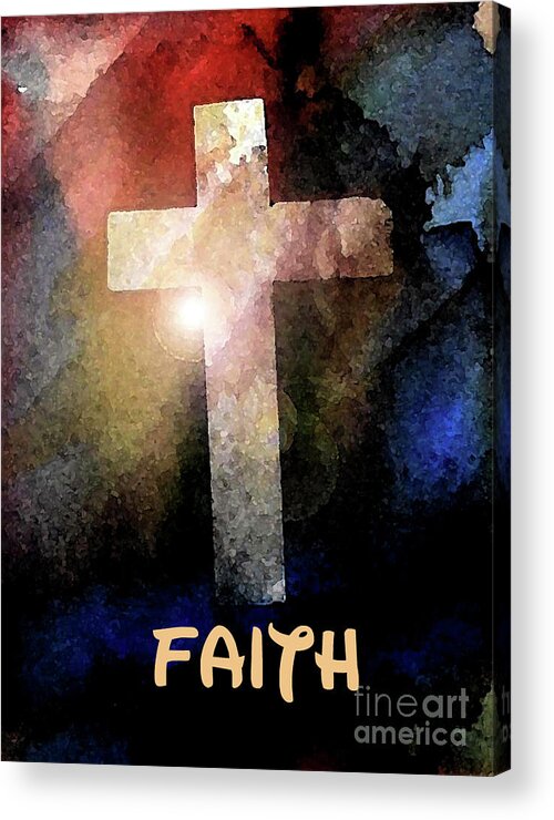 Biblical Acrylic Print featuring the painting Biblical-Faith by Terry Banderas