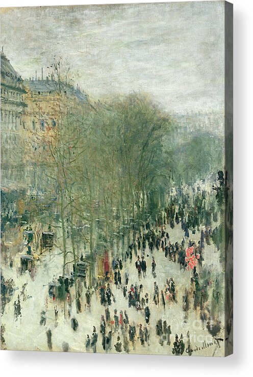 Boulevard Acrylic Print featuring the painting Boulevard des Capucines by Claude Monet