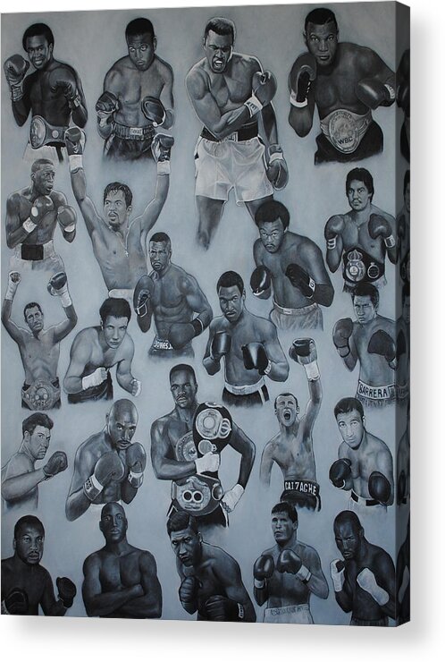 Boxing Acrylic Print featuring the painting Boxing's Greatest of all time by David Dunne