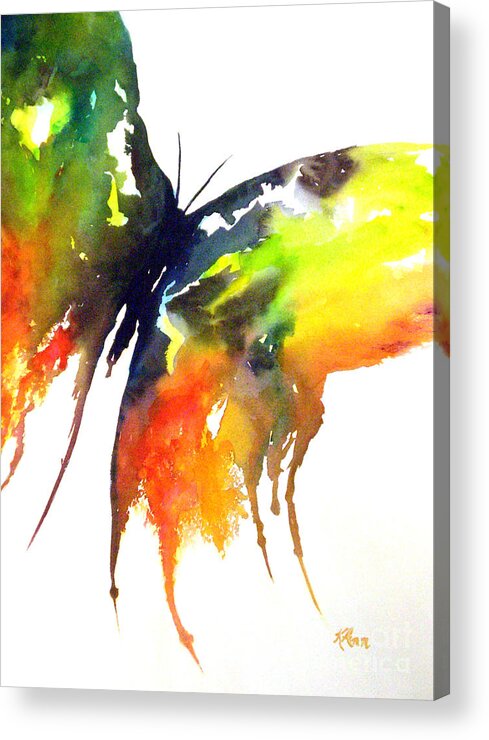 Butterfly Acrylic Print featuring the painting Butterfly Dance by Karen Ann