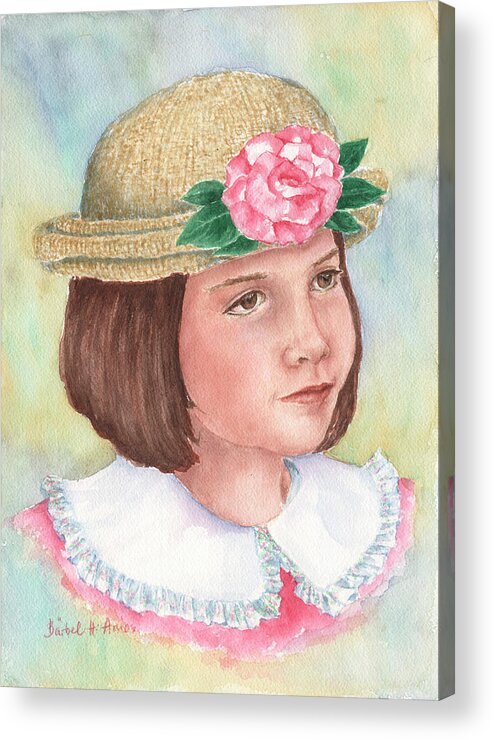 Girl Acrylic Print featuring the painting Camille by Barbel Amos