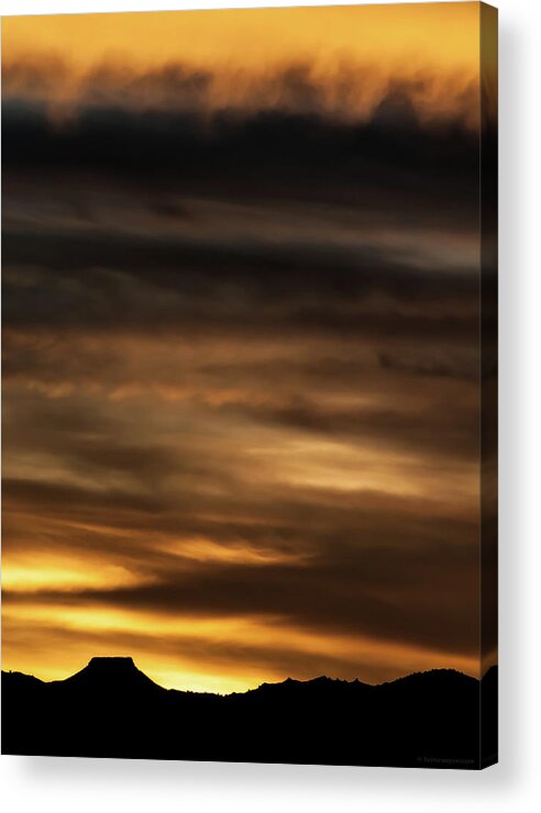 Sunset Acrylic Print featuring the photograph Cerro Pedernal by Britt Runyon