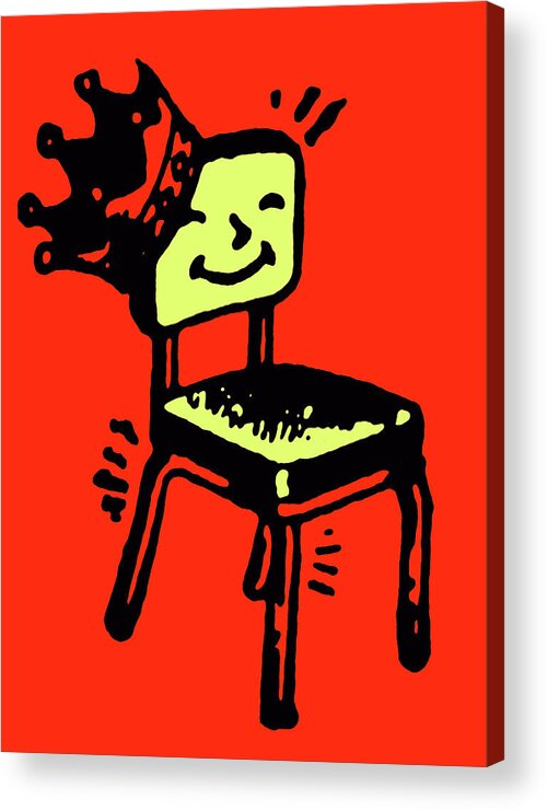  Acrylic Print featuring the painting Chair King by Steve Fields