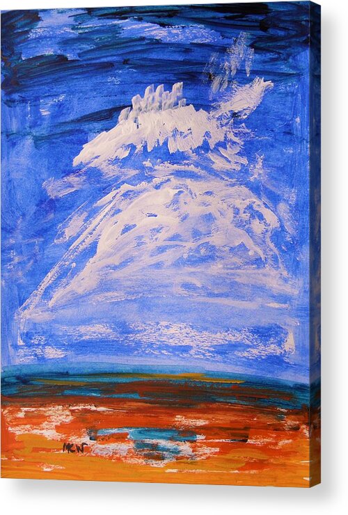 Clouds Acrylic Print featuring the painting Clouds Dance by Mary Carol Williams