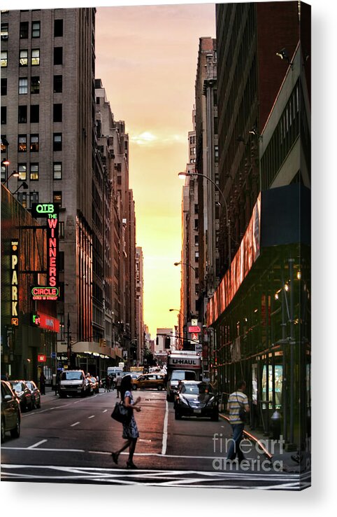 New York Acrylic Print featuring the photograph Color Streets NY 3 by Chuck Kuhn