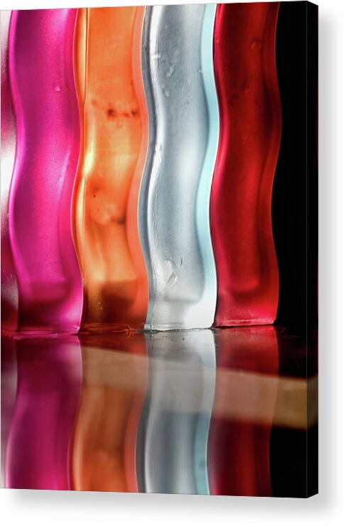 Glass Acrylic Print featuring the photograph Colored Glass by Kevin Duke