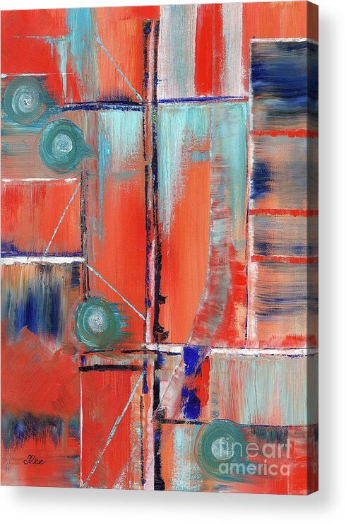 Abstract Acrylic Print featuring the painting Connections by Tracey Lee Cassin