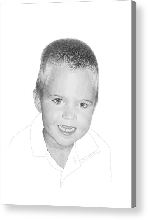 Portrait Acrylic Print featuring the drawing Coulter by Conrad Mieschke