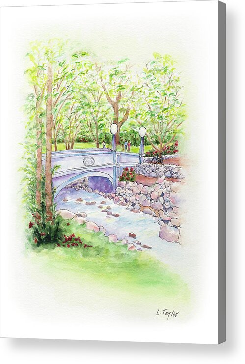 Park Acrylic Print featuring the painting Creekside by Lori Taylor