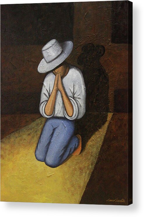 God Acrylic Print featuring the painting Dear God 4 by Lance Headlee