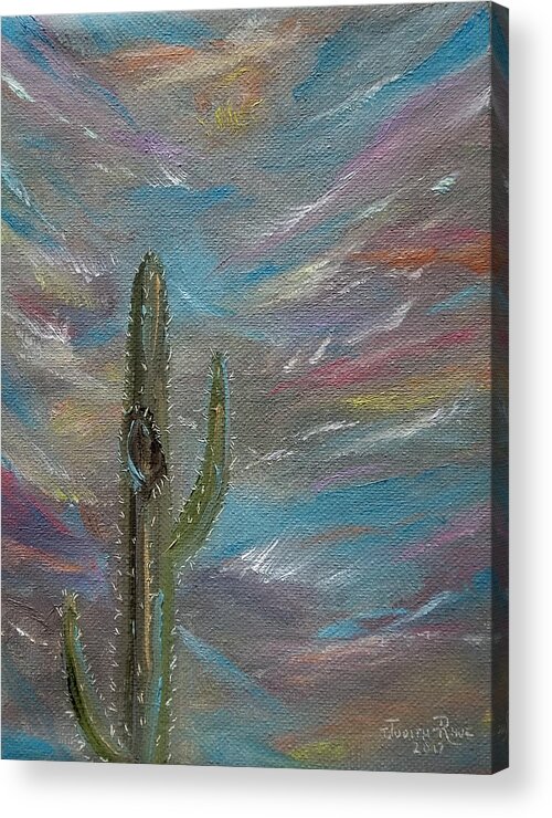 Desert Acrylic Print featuring the painting Desert Dust by Judith Rhue