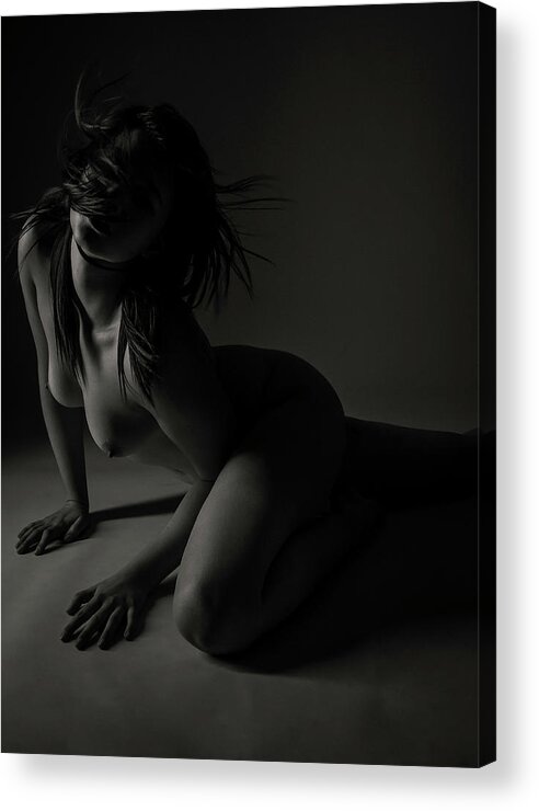 Black And White Acrylic Print featuring the photograph Desire by Blue Muse Fine Art