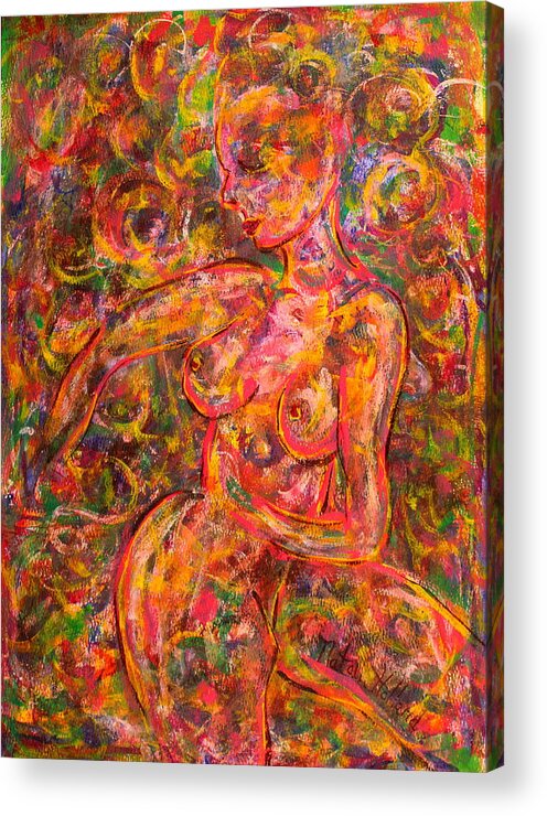 Expressionism Acrylic Print featuring the painting Divine by Natalie Holland