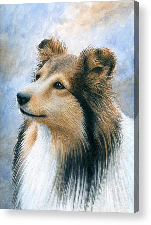 Dog Acrylic Print featuring the painting Dog 122 by Lucie Dumas