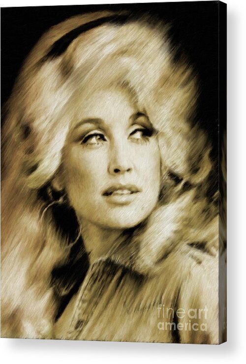Dolly Acrylic Print featuring the painting Dolly Parton by Esoterica Art Agency