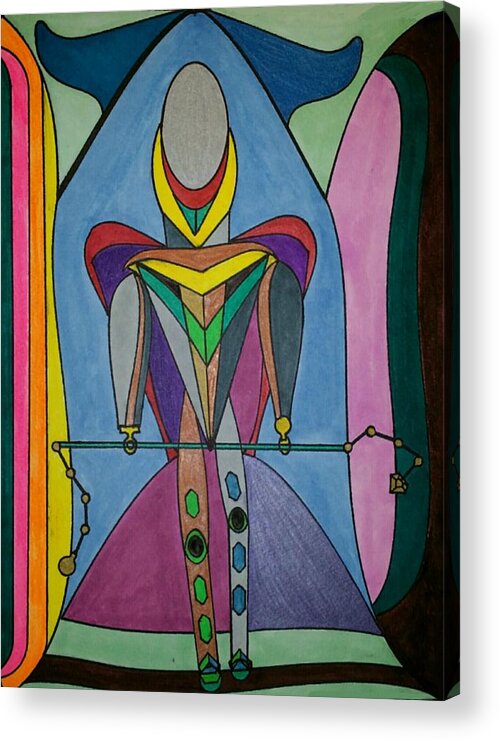 Geometric Art Acrylic Print featuring the glass art Dream 256 by S S-ray