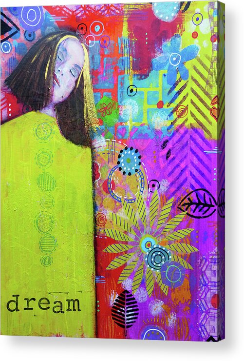 Colorful Acrylic Print featuring the mixed media Dream by Lynn Colwell