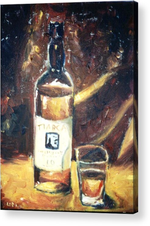 Still Life Acrylic Print featuring the painting Drink by Udi Peled