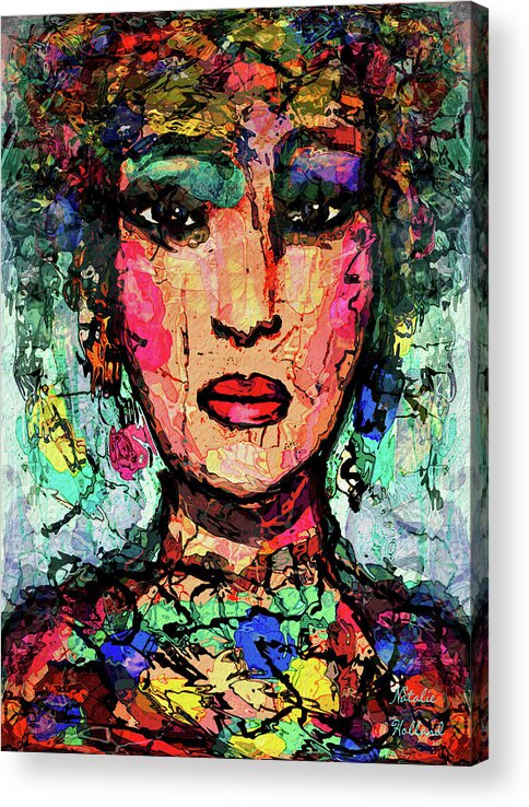 Woman Acrylic Print featuring the painting Emotions by Natalie Holland