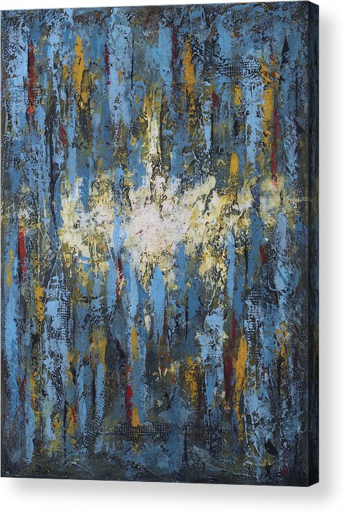 Abstract Acrylic Print featuring the painting Enlighten by Jim Benest