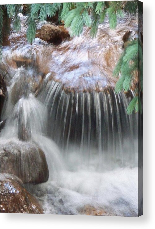 Water Acrylic Print featuring the photograph Falling Water 1 by Lanita Williams