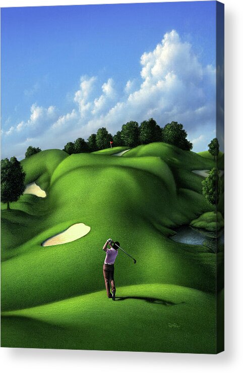 Golf Acrylic Print featuring the digital art Foreplay by Jerry LoFaro