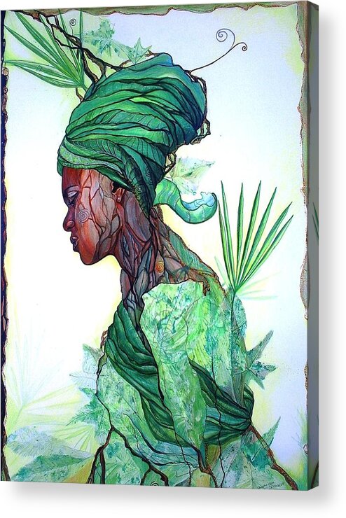  Acrylic Print featuring the digital art Forest spirit by Bernadett Bagyinka