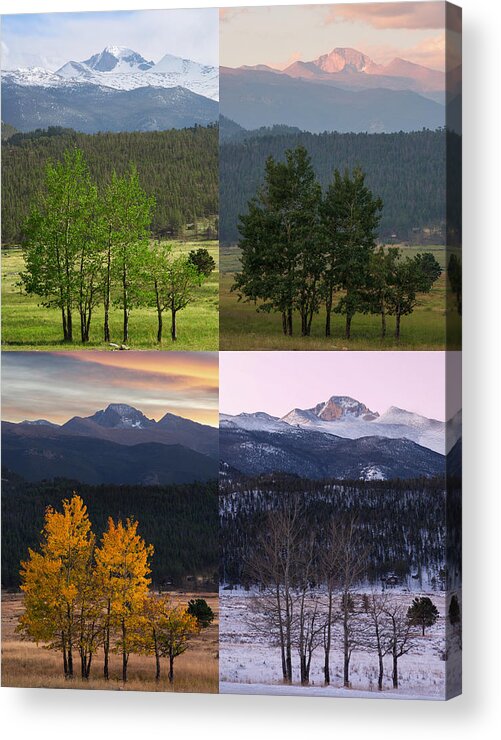 Four Seasons Acrylic Print featuring the photograph Four Seasons - Rocky Mountain National Park by Aaron Spong