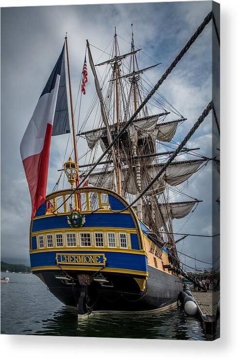 Castine Acrylic Print featuring the photograph Frigate Hermione 04 by Fred LeBlanc