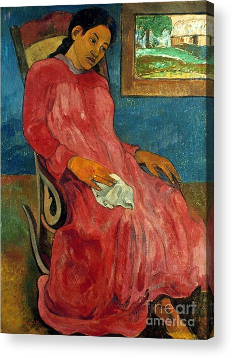 1891 Acrylic Print featuring the photograph Gauguin: Reverie, 1891 by Granger