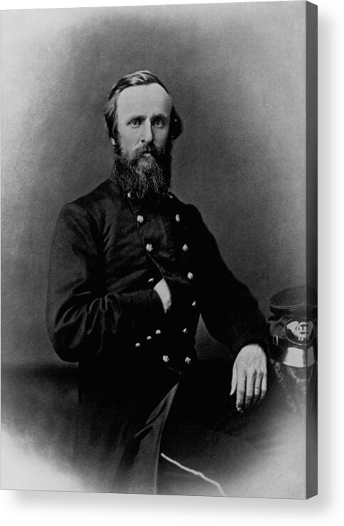 Rutherford Hayes Acrylic Print featuring the photograph General Rutherford B. Hayes - Civil War by War Is Hell Store