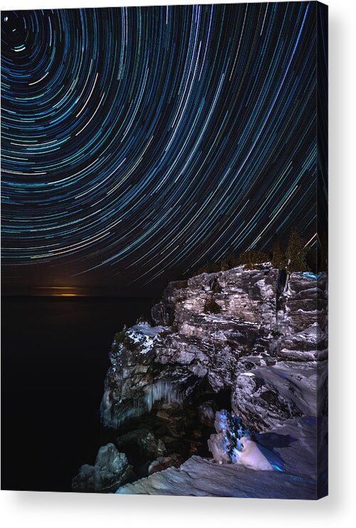 Star Trail Acrylic Print featuring the photograph Grotto Star Trail by Cale Best