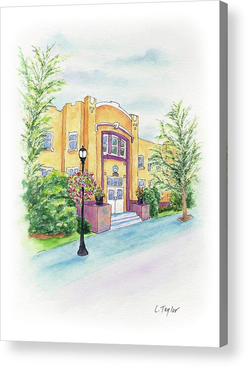Historic Armory Acrylic Print featuring the painting Historic Armory by Lori Taylor