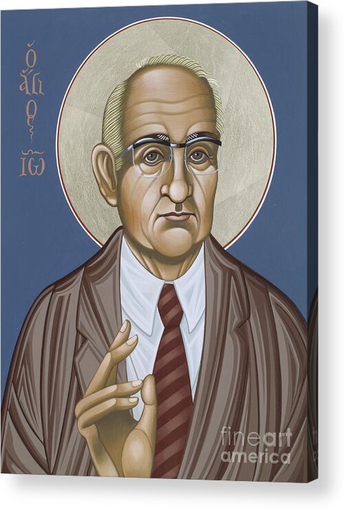 Holy Theologian Hans Urs Von Balthasar Acrylic Print featuring the painting Holy Theologian Hans Urs von Balthasar 110 by William Hart McNichols
