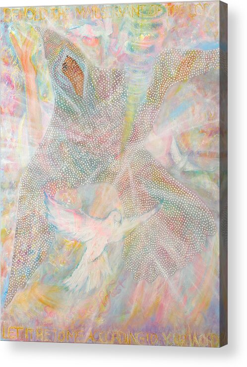 Madonna Acrylic Print featuring the painting Immaculate Conception by Anne Cameron Cutri