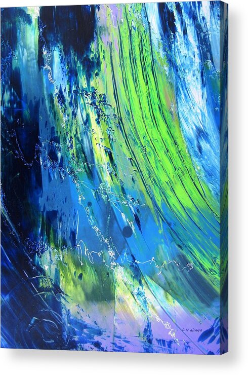 Abstract Acrylic Print featuring the painting Inspired by Hardy Falls by Louise Adams